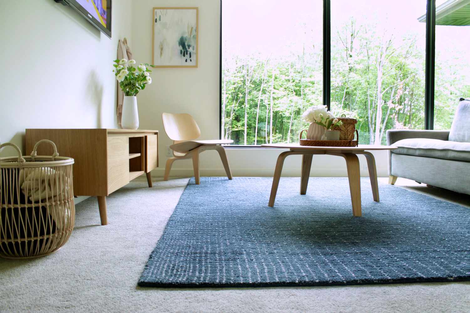 Salón de inspiración escandinava