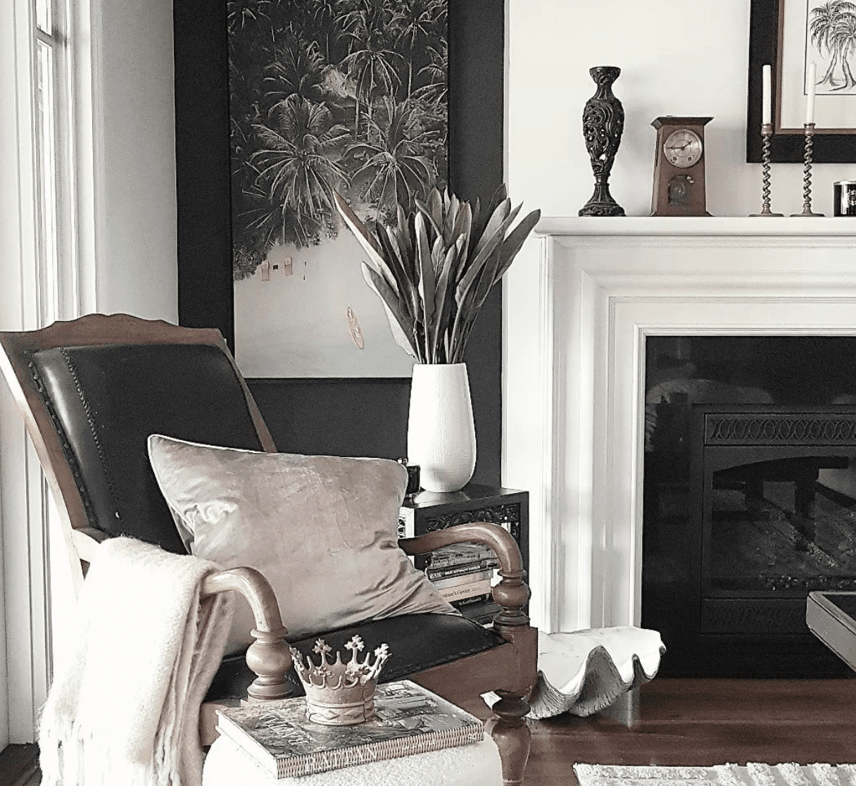ideas para salones en blanco y negro