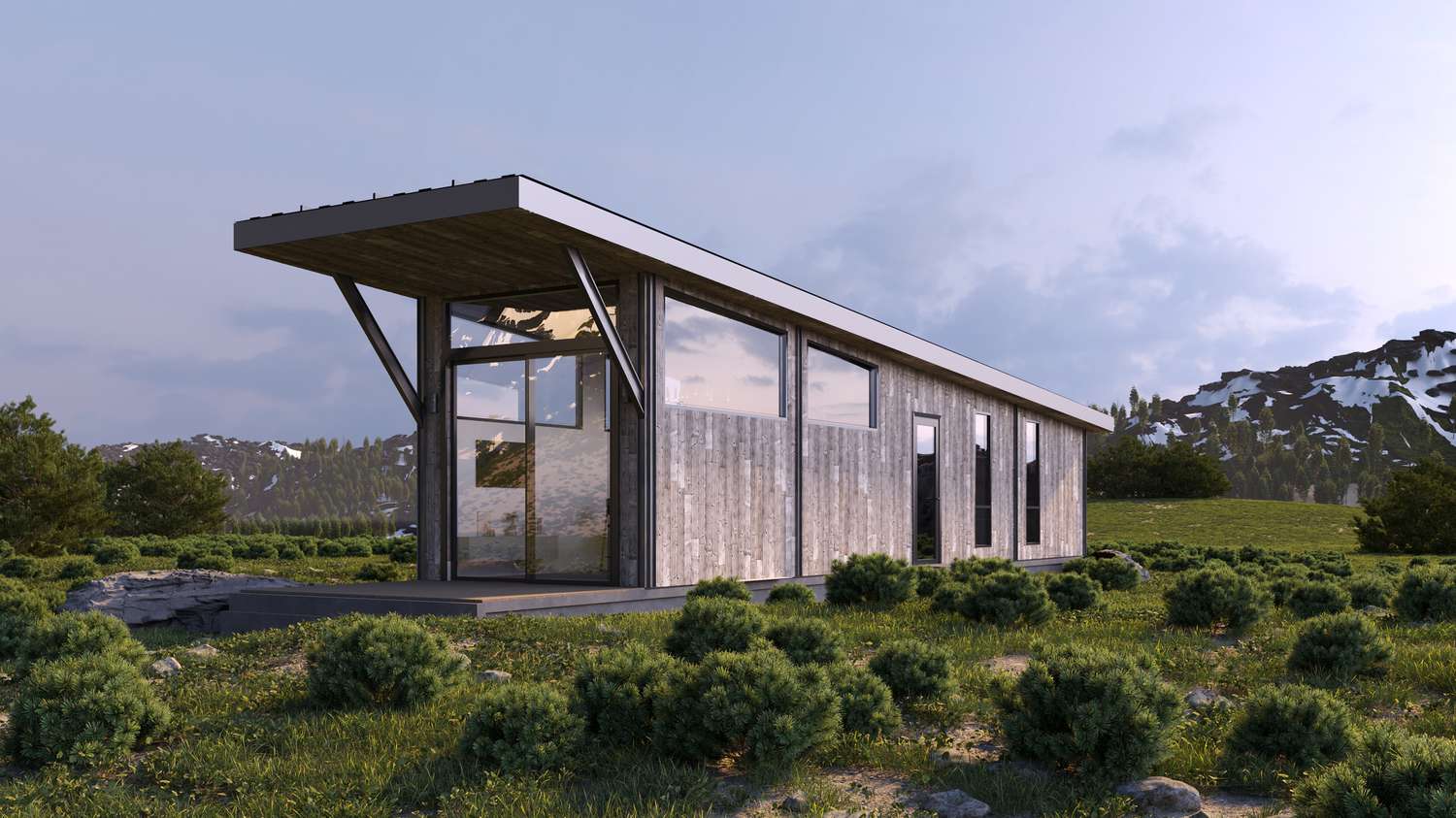 pequeña casa moderna minimalista