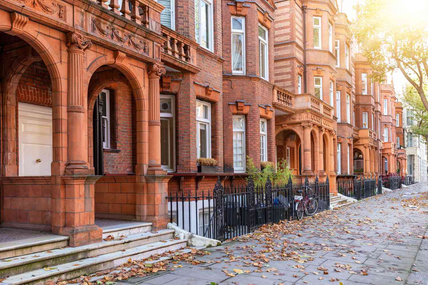 Casas adosadas georgianas en Kensington, Londres