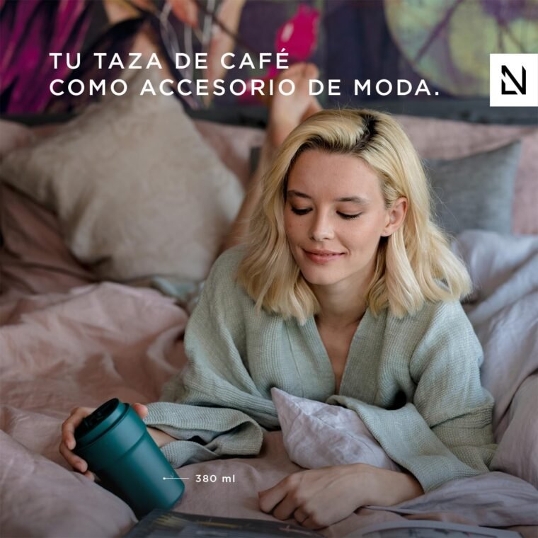 LARS NYSØM Taza térmica café para llevar | Termo Café para llevar de 0,38 litros con aislante | Travel mug de acero inoxidable a prueba de fugas para el café y el té (Aqua Turquoise, 380ml) - Imagen 5