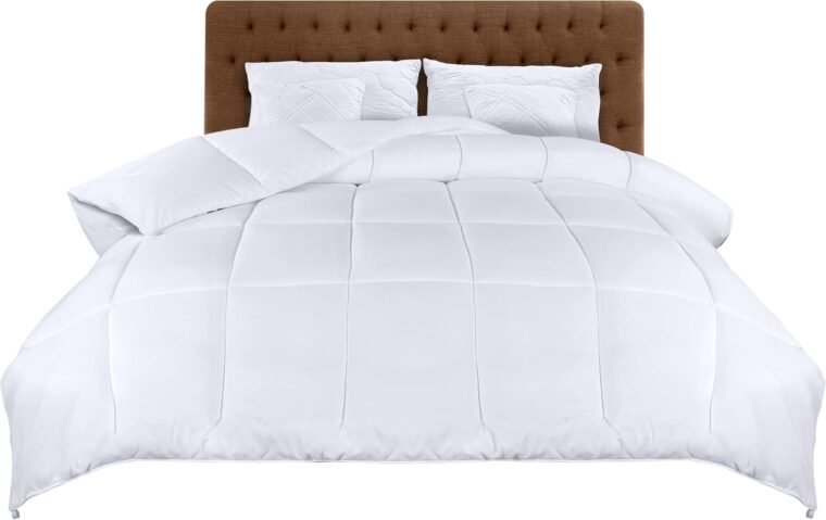 Utopia Bedding Edredón Acolchado 240x260 cm, Edredon Cama 180, Relleno Nórdico 200 gr/m² en 100% Microfibra (Blanco)