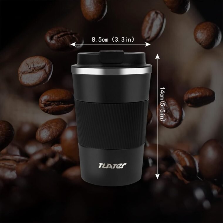 Tlater Termo para Cafe, 380ml/13oz Vaso Termico Cafe para Llevar con Tapa - Taza Termo - Acero Inoxidable al Vacío de Doble pared Termo Cafe Pequeño para Bebidas Frías y Calientes, Café, Agua y Té - Imagen 7