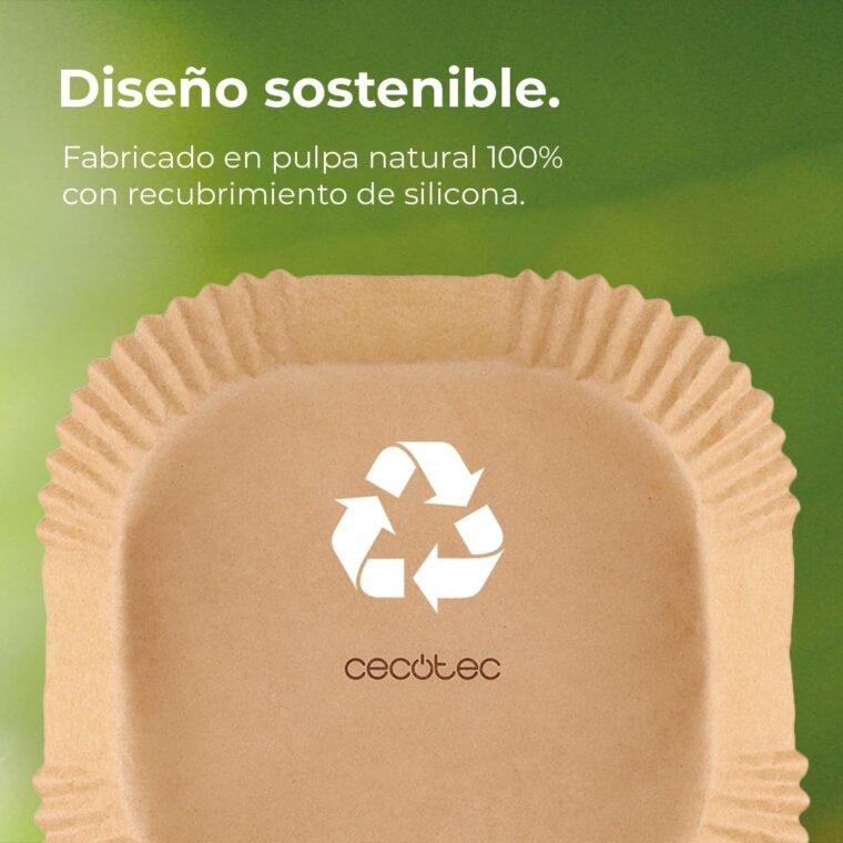 Cecotec Accesorios de Papel para Freidora de Aire sin Aceite Cecofry Paper Pack. Múltiples aplicaciones, 150 Piezas,. Material Seguro y Sostenible, Mejor limpieza, Fácil de Usar - Imagen 6