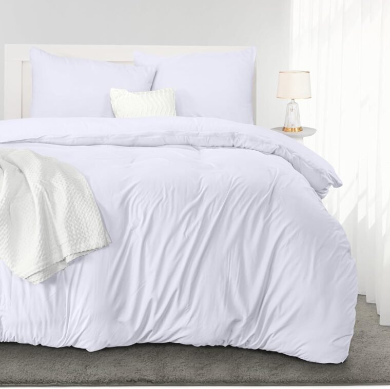 Utopia Bedding Funda Nordica Cama 180 - Microfibra Juego de Funda Nordica 240x260 cm y 2 Fundas de Almohada 65x65 cm (Blanco) - Imagen 3