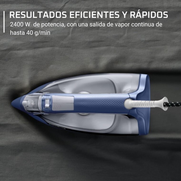 Rowenta plancha vapor Effective + DX1636 plancha de vapor de 2400 W, golpe de vapor, suela acero inoxidable antiarañazos, función antigoteo, ajuste manual, asa ergonómica, punta precisión - Imagen 2