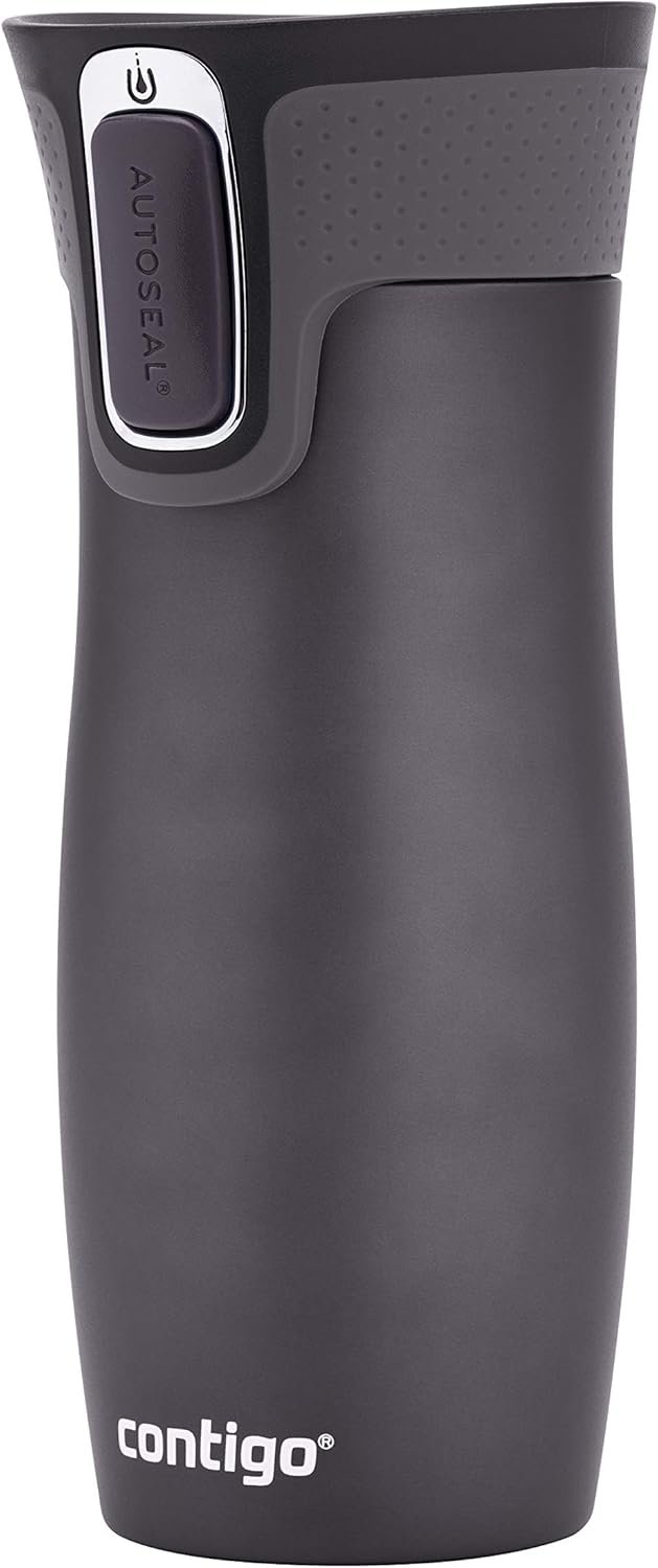 Contigo West Loop Autoseal vaso térmico, vaso aislante de acero inoxidable, termo para café, sin BPA, vaso de viaje antiderrame con tapa de fácil limpieza, mantiene el calor hasta por 5 h, 470 ml - Imagen 4