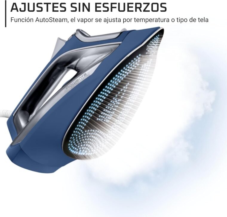 Rowenta plancha vapor Effective + DX1636 plancha de vapor de 2400 W, golpe de vapor, suela acero inoxidable antiarañazos, función antigoteo, ajuste manual, asa ergonómica, punta precisión - Imagen 5