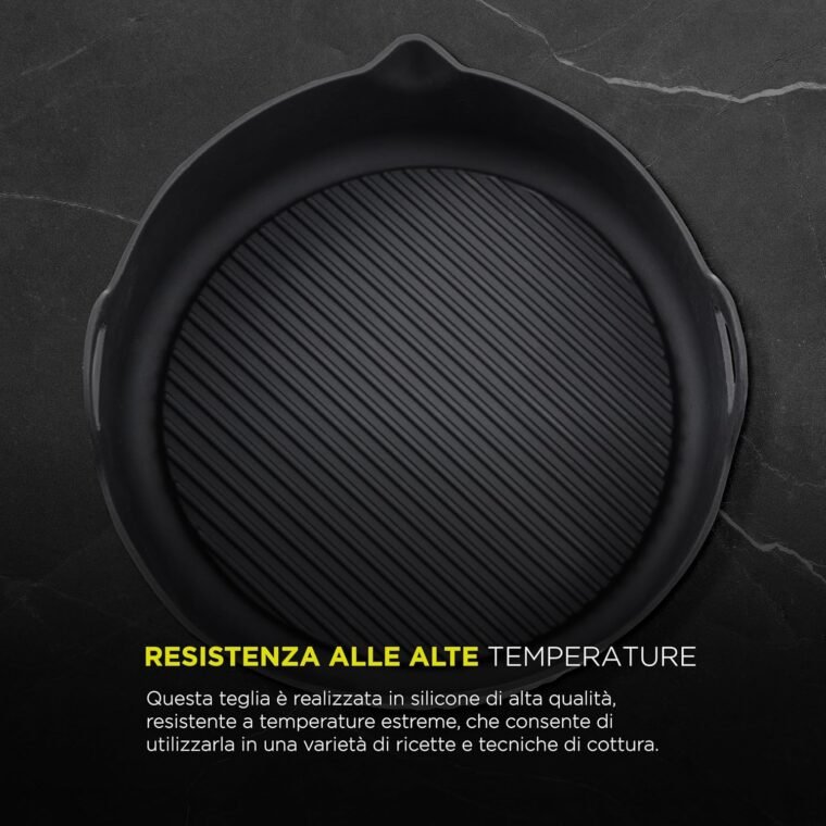 MasterPro FOODIES COLLECTION - Bandeja de Horno Redonda 18.5x19x5.5 cm Silicona - Alta Resistencia a Temperaturas - Antiadherente - Asas Laterales para Seguridad - Imagen 3