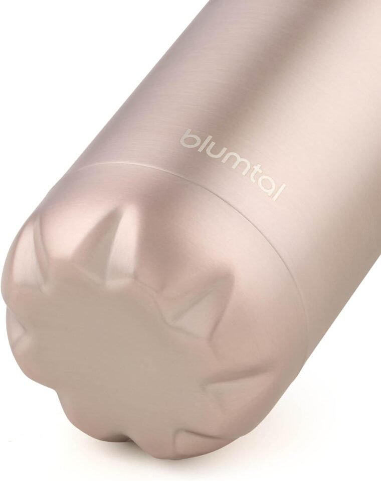 Blumtal® Botella termica Charles - botella agua acero inoxidable 350 ml sin BPA - botellas de agua acero inoxidable aislada - botella acero inoxidable - botella de agua acero inoxidable - Metal rosa - Imagen 2