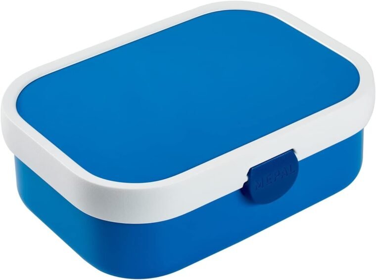 Mepal - Fiambrera Campus - Bento Box para Niños - Lonchera con Compartimento Bento y Tenedor - Fiambrera con Cierre de Clip - Sin BPA y apta para Lavavajillas - 750 ml - Blue