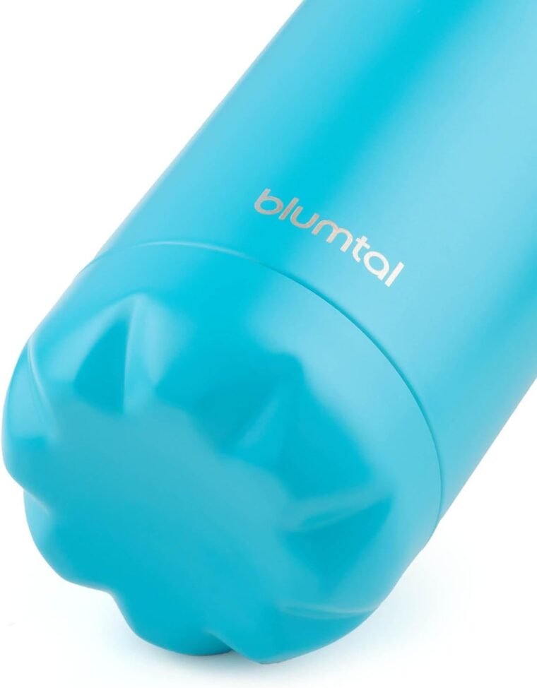 Blumtal® Botella termica Charles - botella termica 1 litro sin BPA - botella agua acero inoxidable - botellas de agua acero inoxidable aislada - botella agua acero inoxidable 1 litro - Petróleo - Imagen 2