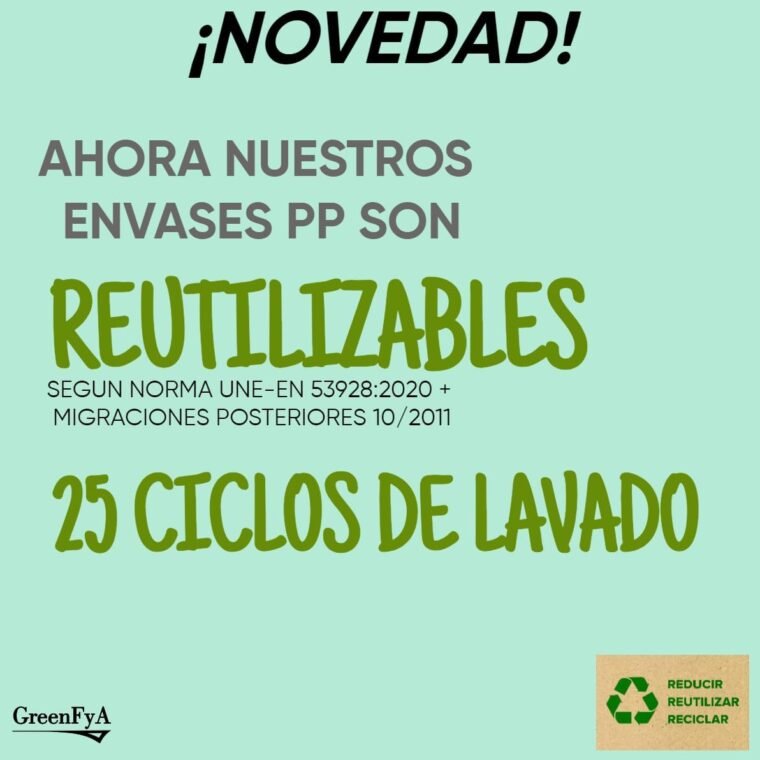 GreenFyA - 50 Envases Reutilizables PP con Tapa Bisagra para Alimentos Calientes o Fríos, Ecológicos - Plástico Reciclables -Apto Microondas - Congelación y Lavavajillas. (500ml) - Imagen 2