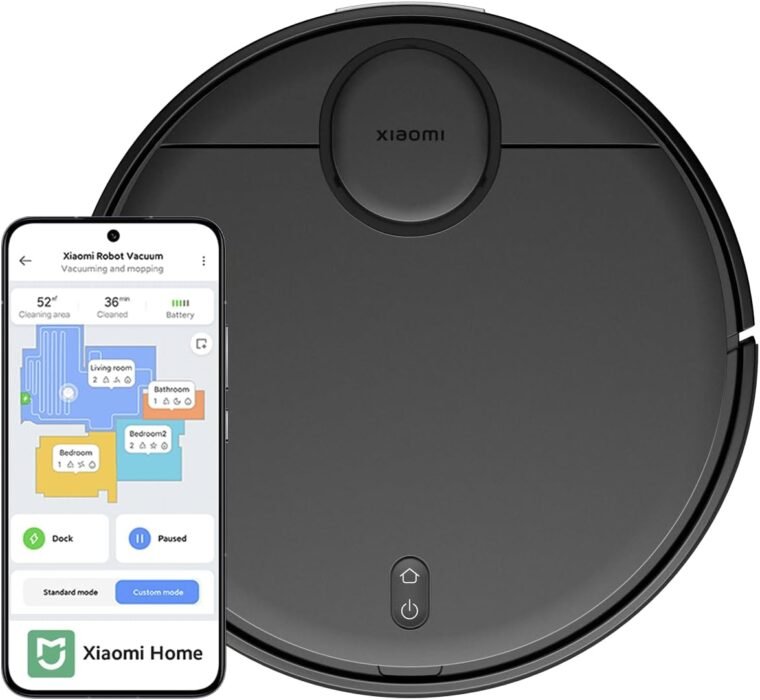 Xiaomi Robot Vacuum T12 - Robot Aspirador y friegasuelos con Sistema Inteligente de navegación láser (LDS), succión de 3500Pa, rutas de Limpieza en Zigzag, Negro (Versión ES + 3 años de garantía)