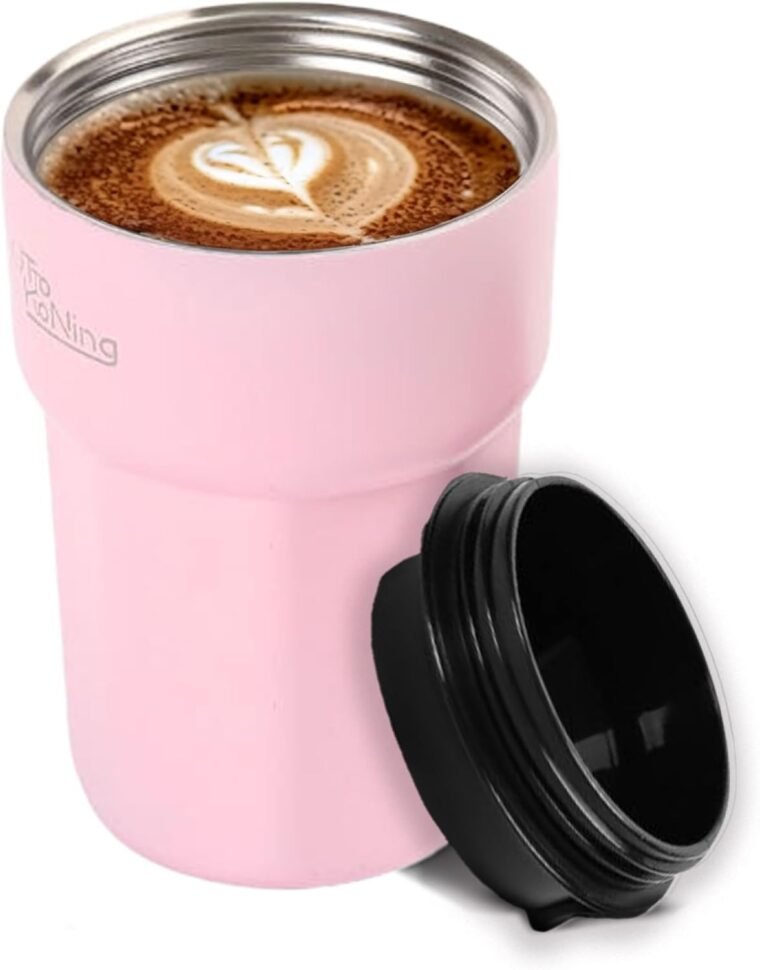 Otto Koning Termo Café 350ml. Taza de Café 100% a Prueba de Fugas, de Acero Inox sin BPA. Vaso Termo Café para llevar, Vaso Térmico para café, agua, té caliente y frío - Imagen 2