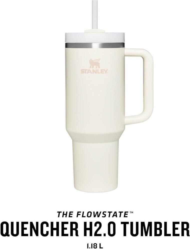 Stanley Quencher H2.0 FlowState Tumbler 1.2L - Termo Conserva el Frío 11 Horas - Helada Durante 48 Horas - Botella Agua Acero Inoxidable - Taza Termica - Vaso Termico Sin BPA - Cream Tonal - Imagen 3