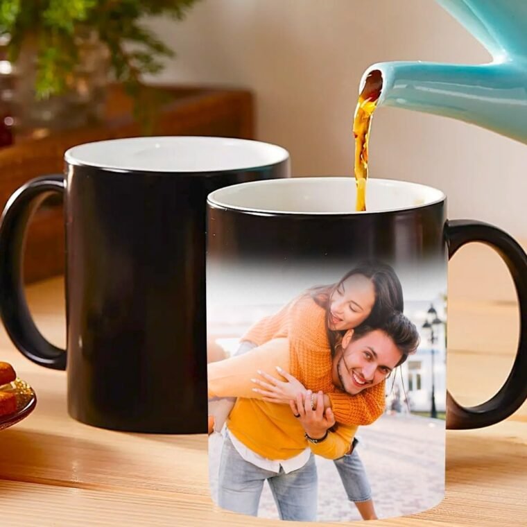 Transparent Gift Taza Mágica Personalizada con Foto. Tazas Personalizadas con Foto de Cerámica. Regalos Originales para Hombre y Mujer. Regalos Personalizados con Foto. Regalos para Amigas, Pareja