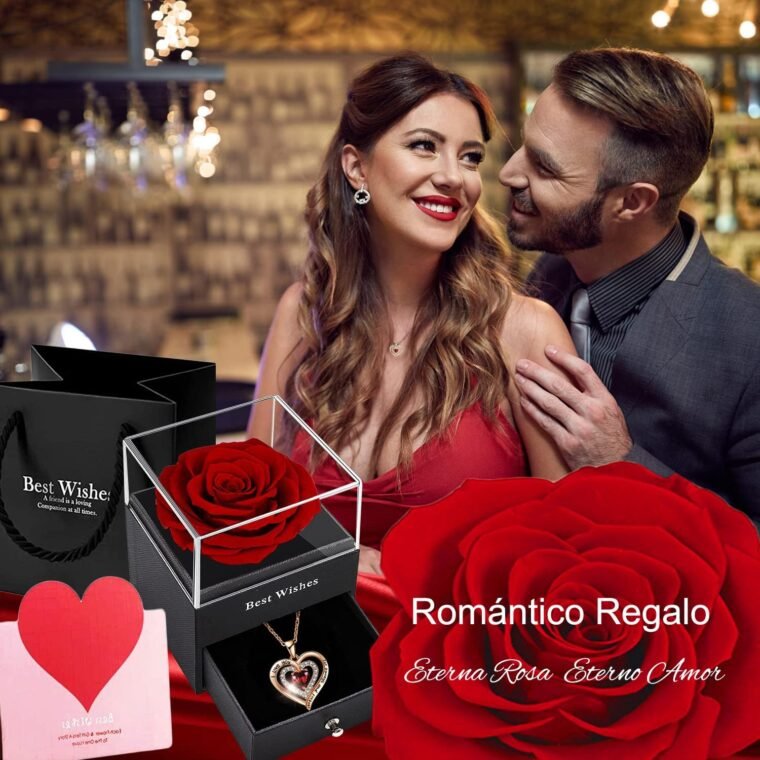 Rosa Eterna,Rosa Real Preservada,Eterna Hecha a Mano Flores,Roja Románticos Regalo para Ella Día de la madre Novias Esposa Abuela Aniversario Cumpleaños San Valentín Navidad Compromiso Matrimonio - Imagen 2