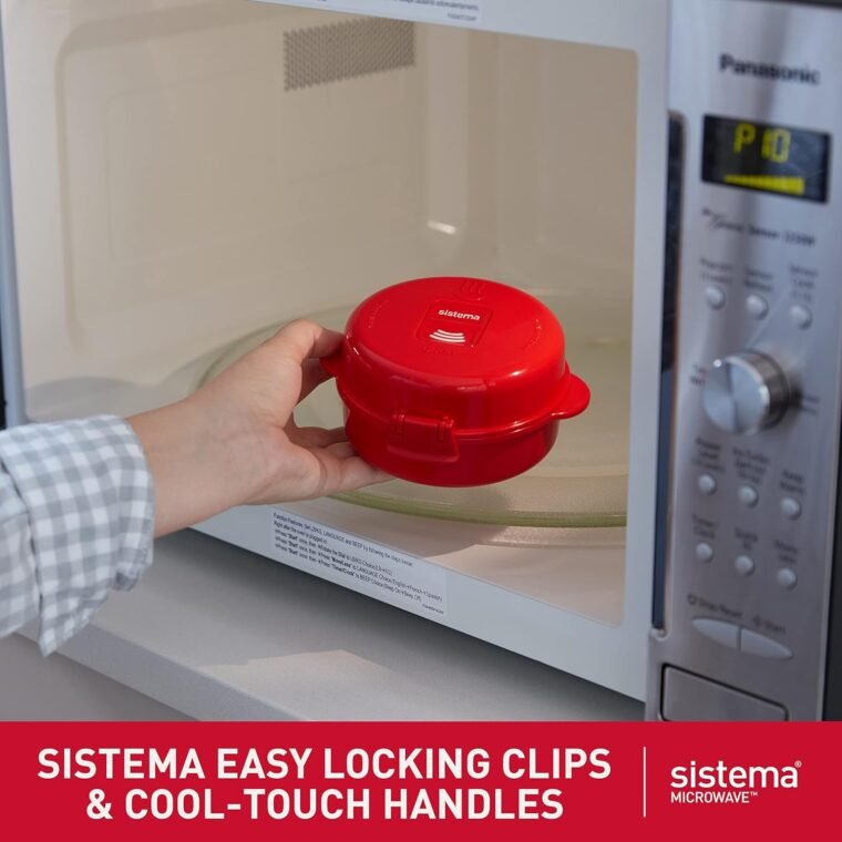 Sistema utensilio para cocinar huevos para microondas | Recipiente para alimentos apto para microondas | 271 ml | Sin BPA | Rojo - Imagen 4