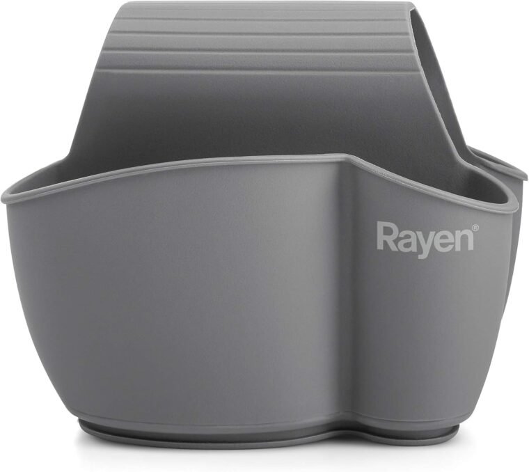 Rayen Gris Organizador Resistente y Flexible | para Doble Fregadero, Polietileno, Medida: 12,5 x 9,5 cm - Imagen 5