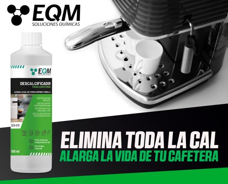 EQM - ECO- 212 - Descalcificador para Cafeteras - 500 ML - 100% Origen Natural - Compatible con todas las máquinas de café - Elimina la cal incrustada en cafeteras y aparatos del hogar - Imagen 3