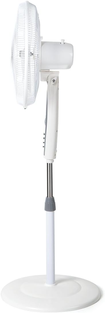 Orbegozo SF 0147 Standing Fan 50 W 3 Ventilation Speeds Oscillating Height Adjustable Quiet Safety Grille Blade Size 40 cm White - Imagen 2