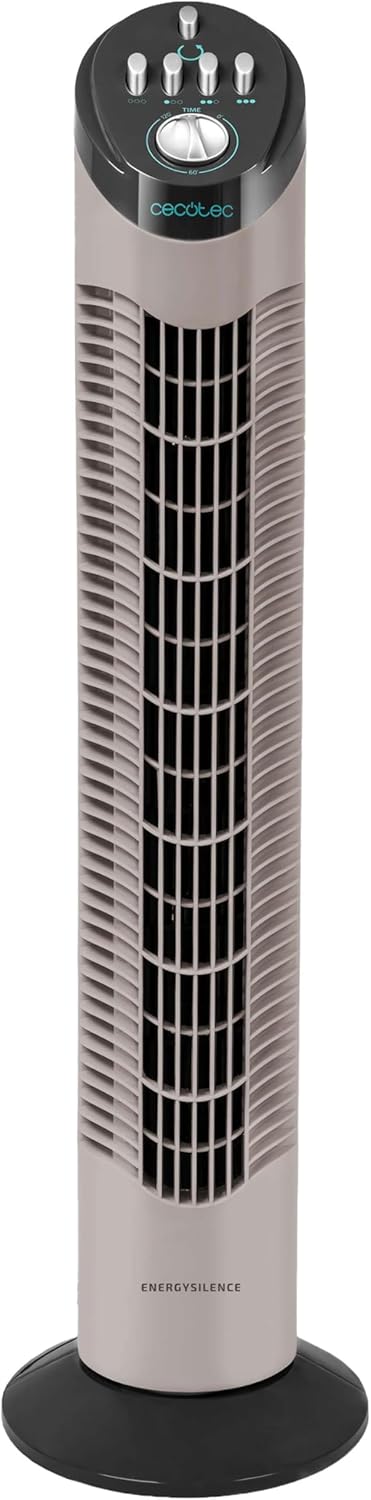 Cecotec EnergySilence 790 Skyline Tower Fan with Timer, 50W, 30'' (76 cm) Height, Mechanical Control, Oscillating, Copper Motor, 3 Speeds